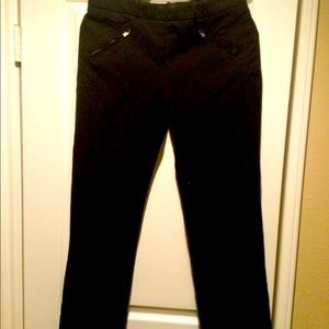 Parallel Black straight leg zipper pocket pants